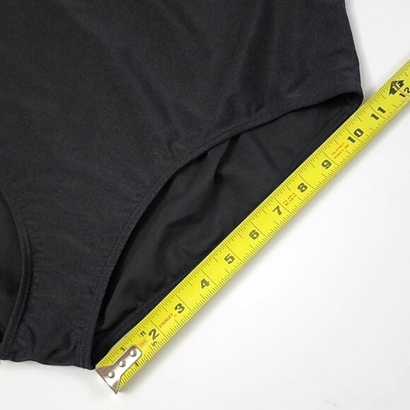 YBL Your Best Look Women's Black One Piece Swimsuit Strappy Halter Size 16 - Picture 16 of 16